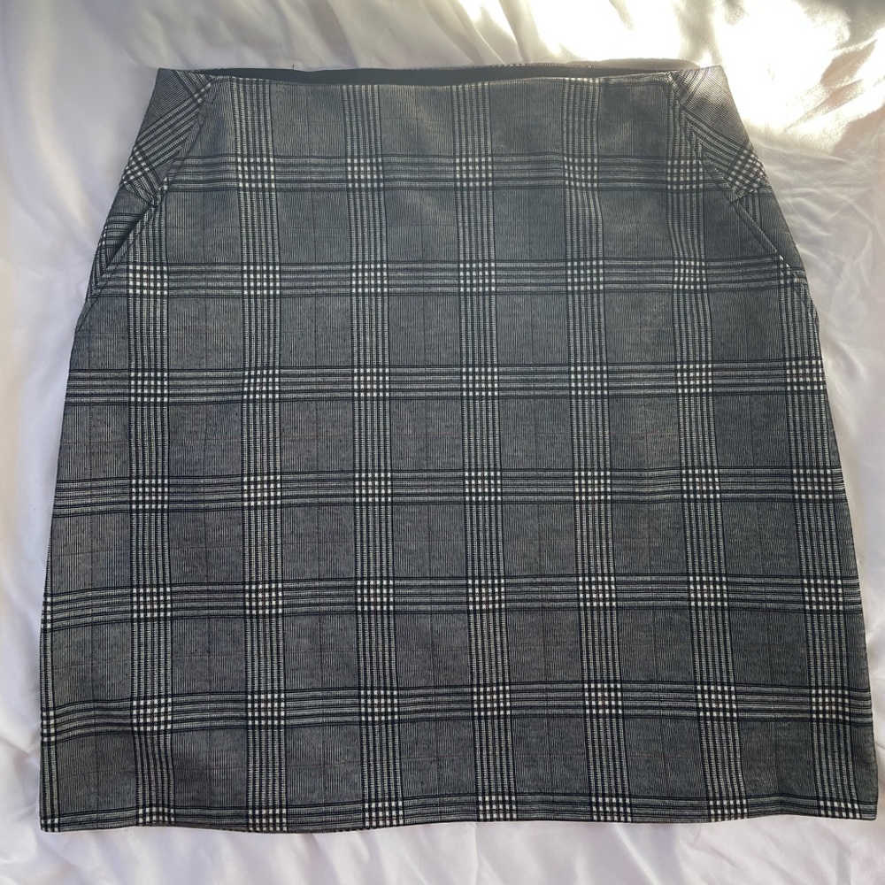 Plaid Stretch Skirt
